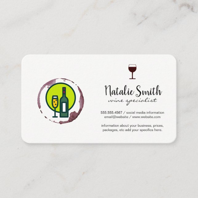 Vin och Kork Sherd | Winery Vineyard Visitkort (Framsida)