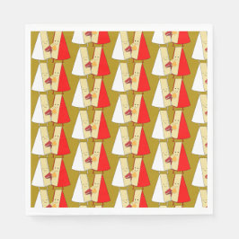 Vin och ost Älskare Pappersservett