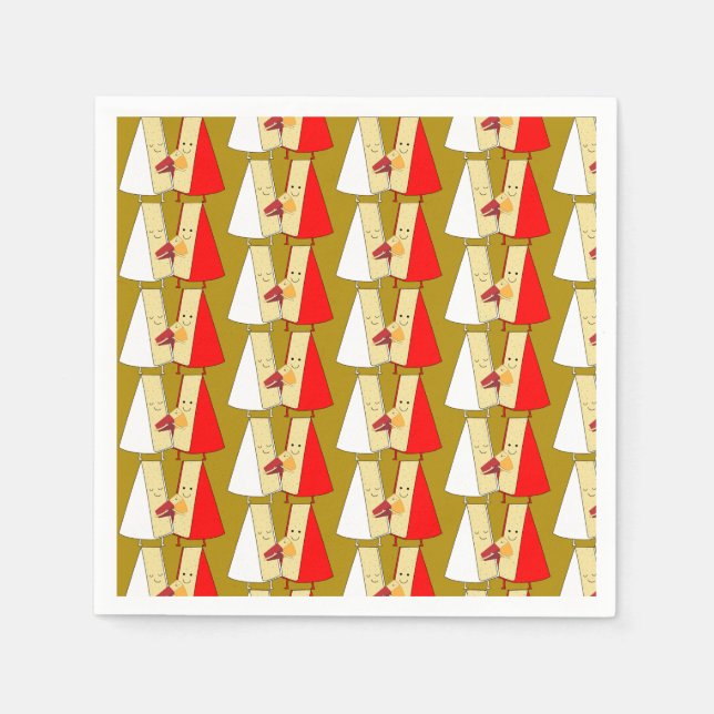 Vin och ost Älskare Pappersservett (Framsidan)