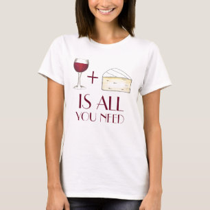 Vin och ost är allt du behöver Röda Vin Brie Tee
