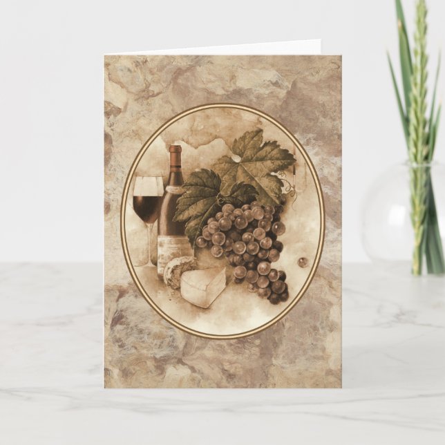 Vin och ost kort (Framsida)
