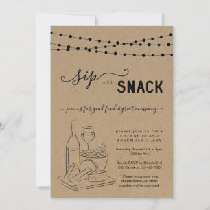 Vin- och ostfest, Sipp- och snacks-inbjudan Inbjudningar