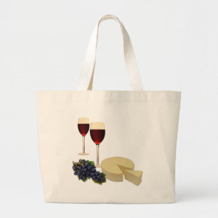 Vin- och ostserie jumbo tygkasse