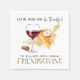 Vin och Paj | Friendsgiving Thanksgiving Party Pappersservett