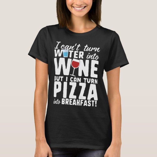 Vin och Pizza T Shirt (Framsida)