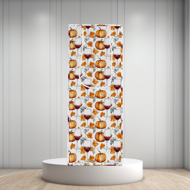 Vin och Pumpkins Watercolor Autumn (Skapare uppladdad)