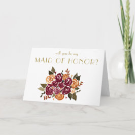 Vin och Ro kommer du att vara min Maid of honor Inbjudan