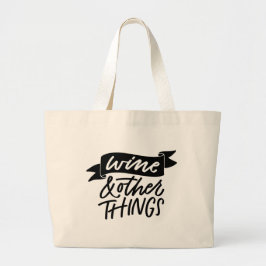 Vin och Sak Hand Lettered Jumbo Tygkasse
