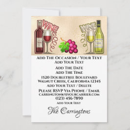 Vin och vänner inbjudningar