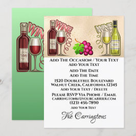 Vin och vänner inbjudningar