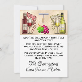 Vin och vänner - se baksida - inbjudningar