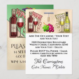 Vin och vänner - se baksida - inbjudningar