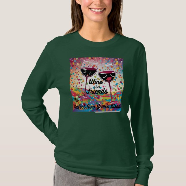 Vin och vänner T-Shirt (Framsida)
