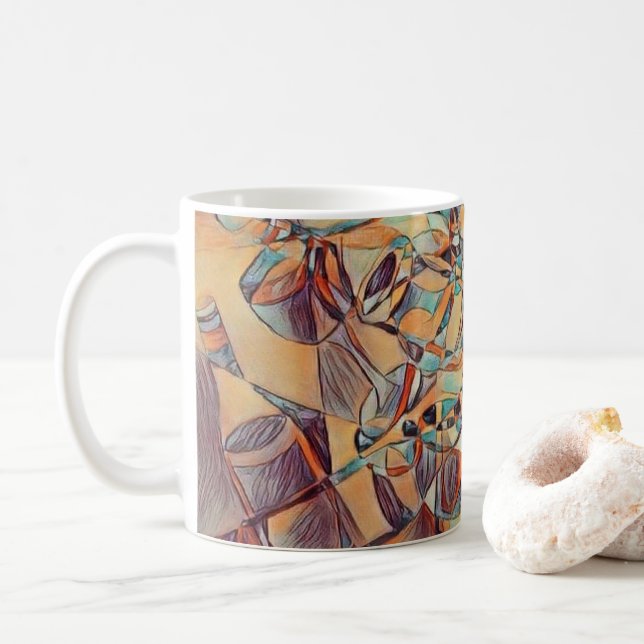 Vin och vin flaskor art Kaffe Mugg (Med munk)