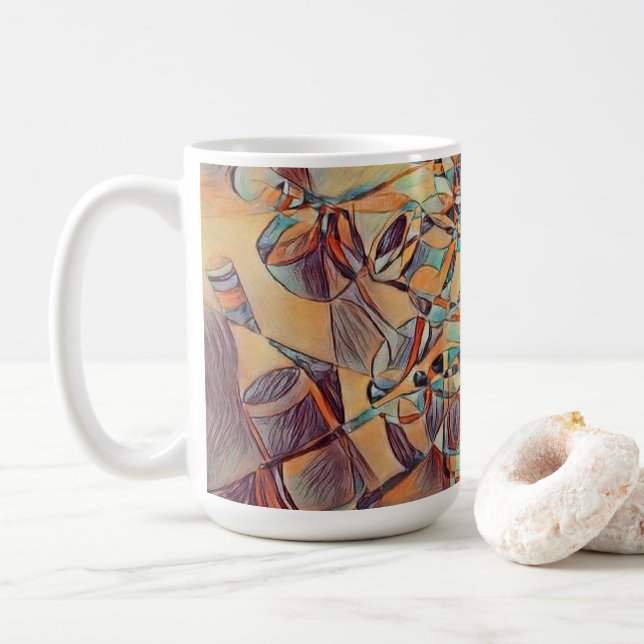 Vin och vin flaskor art Kaffe Mugg (Med munk)
