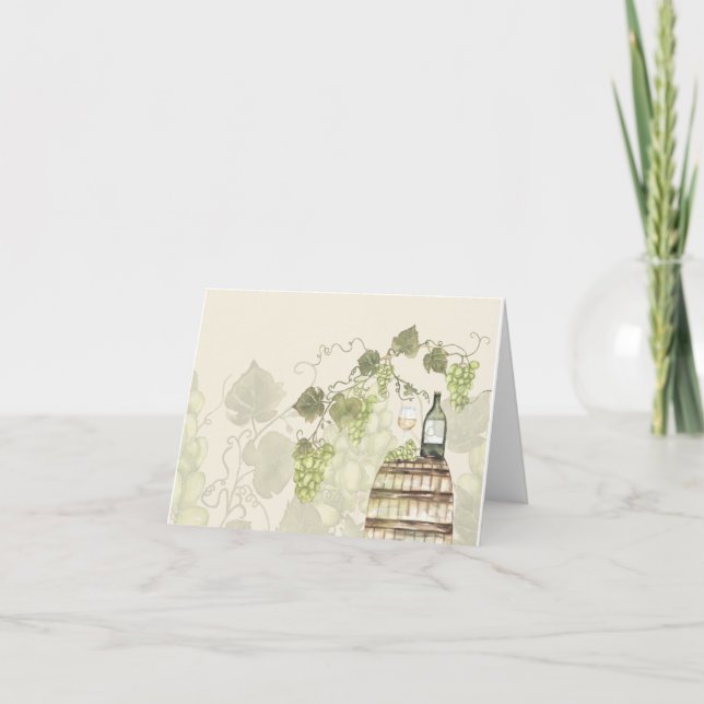 Vin och vingårdsinspirerat tack kort (Framsida)