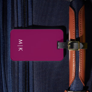 Vin och Vit Modern Monogram Bagagebricka