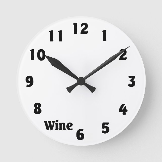 Vin O'Clock Rund Klocka (Framsida)