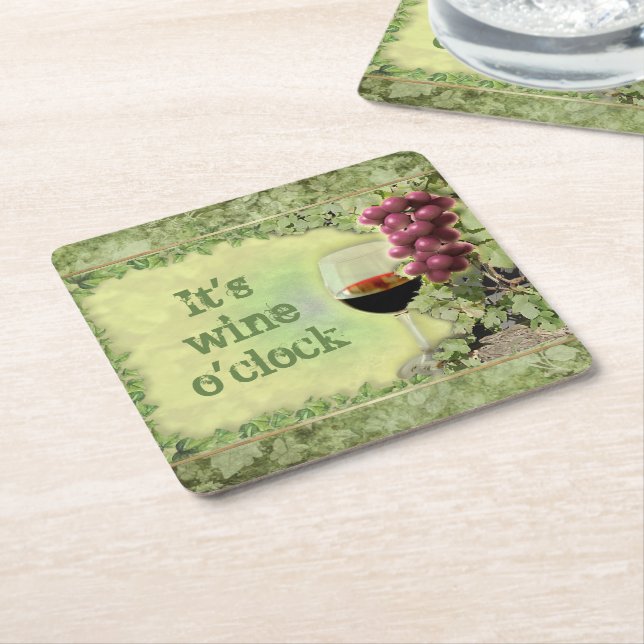 Vin O'Clock Underlägg Papper (Vinklad)