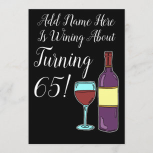 Vin Om 65e Birthday Funny Inbjudan