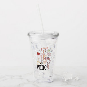 Vin Ord Cloud Design Acrylic Tumblers Take Away Mugg
