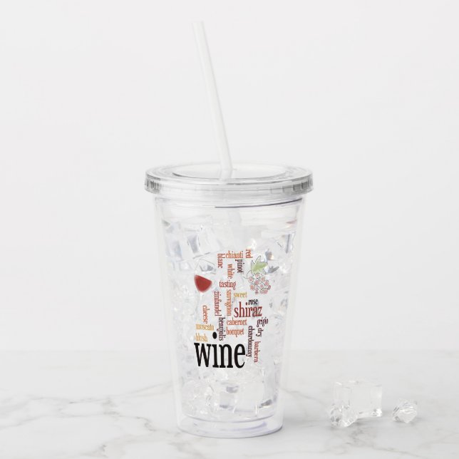 Vin Ord Cloud Design Acrylic Tumblers Take Away Mugg (Framsida Ice)