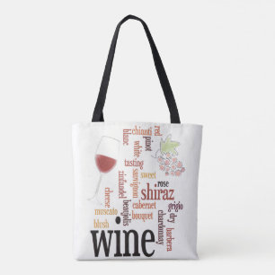 Vin Ord Cloud Design Tote Bag Tygkasse
