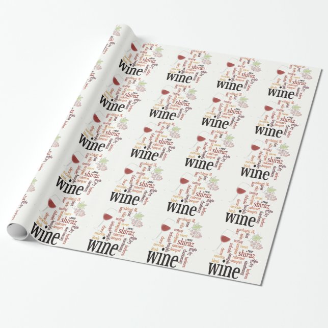 Vin Ord Cloud Wrapping Papper Presentpapper (Utrullad)