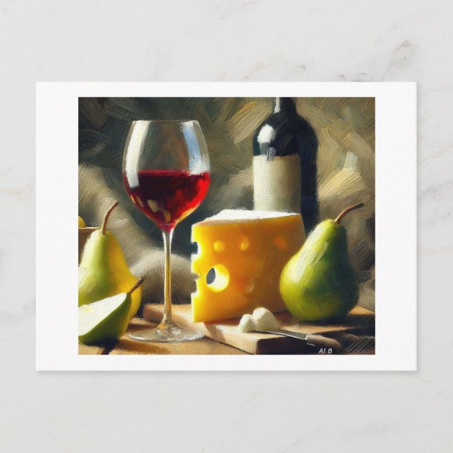 Vin Ost Pears Vykort (Framsida)