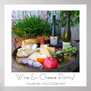 Vin- & ostpartyaffisch! poster