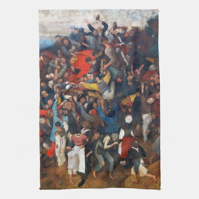 Vin på Saint Martins dag, Pieter Bruegel Kökshandduk (Vertikal)