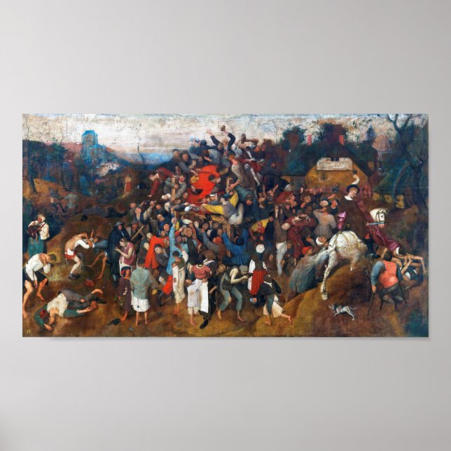 Vin på Saint Martins dag, Pieter Bruegel Poster (Framsidan)