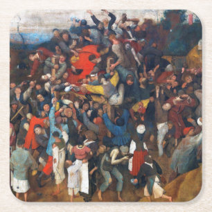 Vin på Saint Martins dag, Pieter Bruegel Underlägg Papper Kvadrat