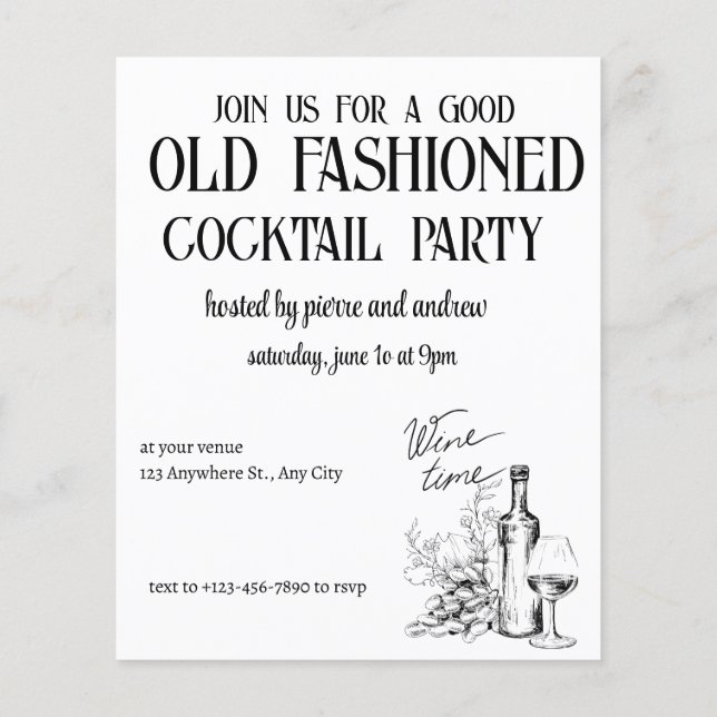 VIN PARTY FLYGBLAD (Baksidan)