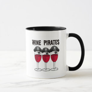 VIN PIRATKOPIERAR RÖTT VINEXPONERINGSGLAS OCH MUGG