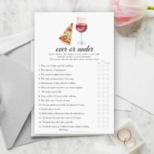 Vin & Pizza Bröllopsdusch Över eller under spel