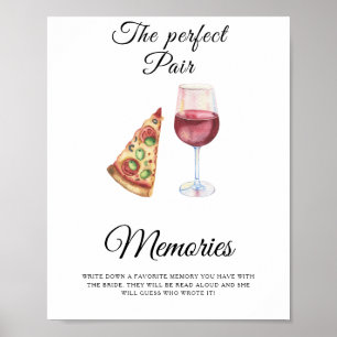 Vin Pizza Möhippa Memories med bruden Poster