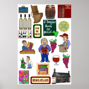 Vin poster, Beaujolais Nouveau Poster