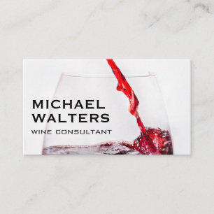 Vin Pour in Glass Red Vin Visitkort