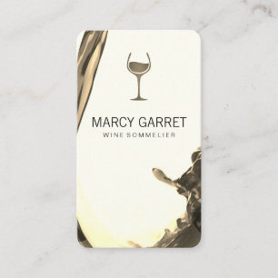 Vin Pour   Vin-glaset Stänk II Sepia Visitkort