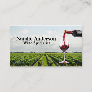 Vin Pour Winery Vineyard Gods Visitkort