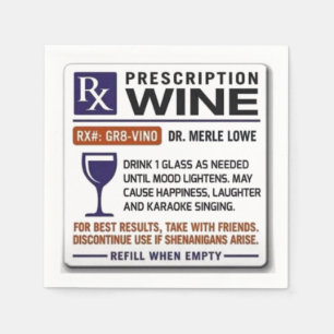 Vin Prescription Napkins Pappersservett