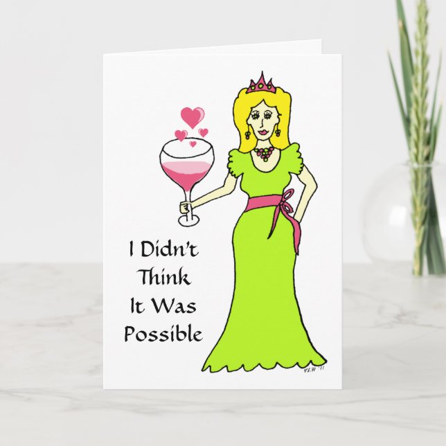 Vin prinsessan Valentines Dag-kort Helgkort (Framsida)