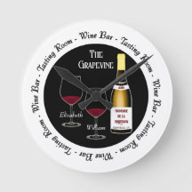Vin Pub och Taste Room Wall Clock