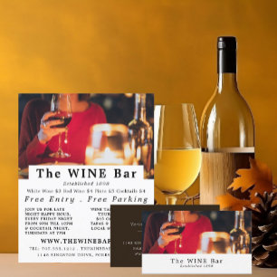 Vin Pub Scen, Vin Pub/Winery Reklam Flygblad