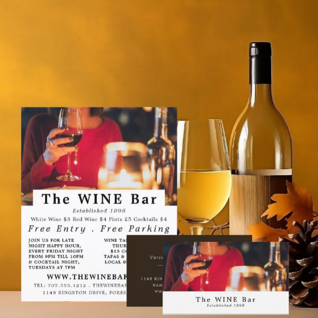Vin Pub Scen, Vin Pub/Winery Reklam Flygblad (Skapare uppladdad)