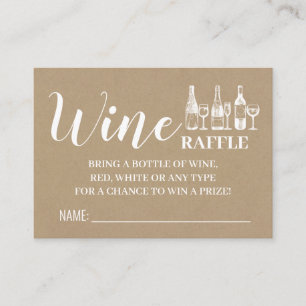 Vin raffle biljett - engelskt spanskduschkort