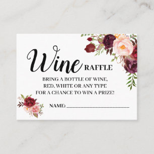 Vin raffle biljett - engelskt spanskduschkort