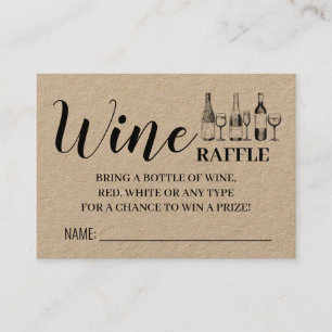 Vin raffle biljett - engelskt spanskduschkort