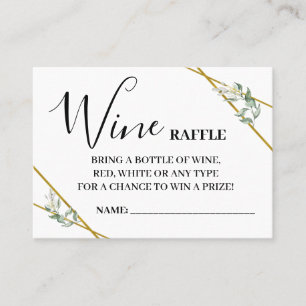 Vin raffle biljett tvåspråkigt kort för möhippa